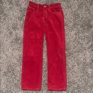 Mini Boden Bright Red Corduroy Trousers